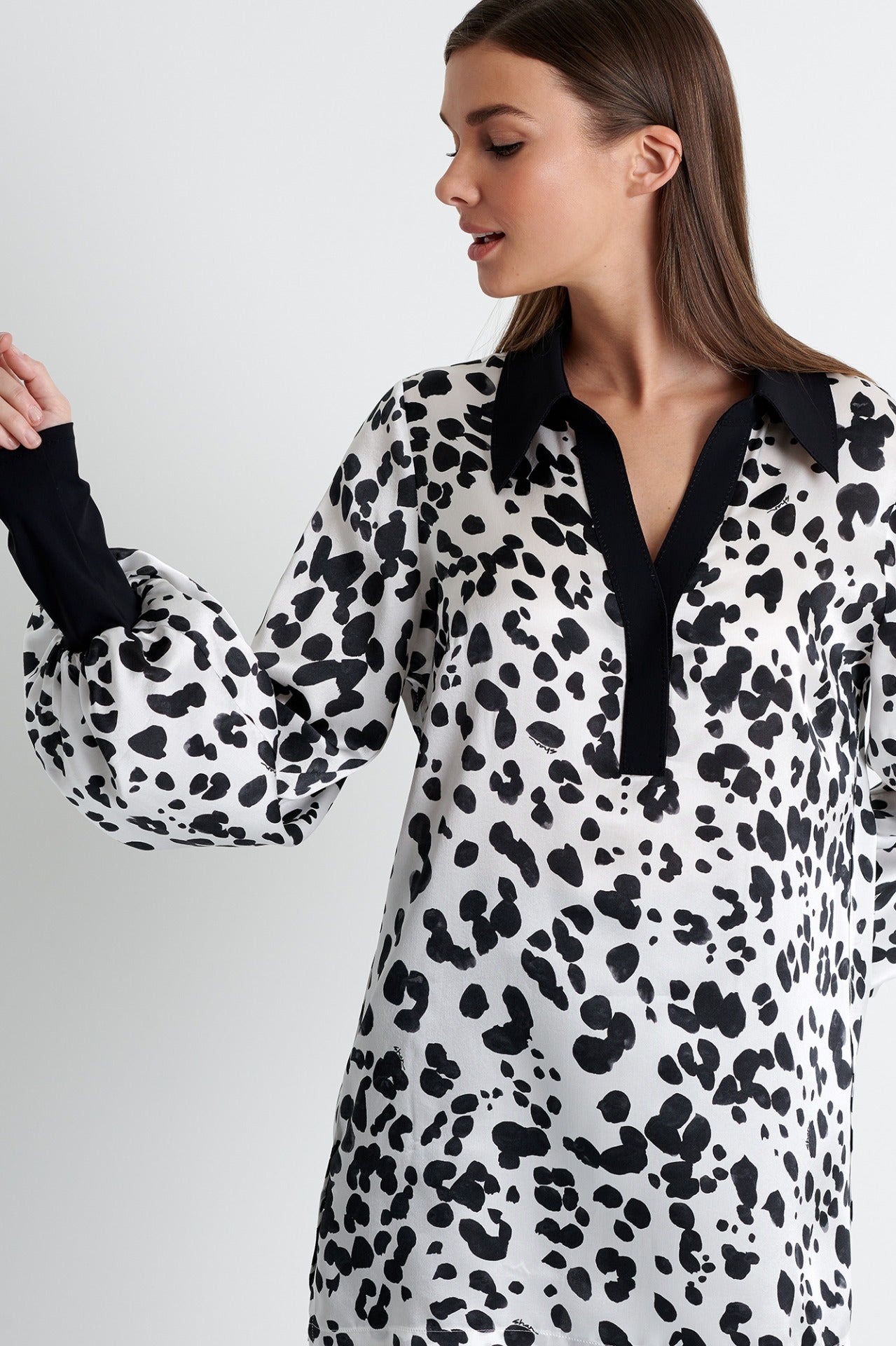 Shan Leopard Silk Blouse