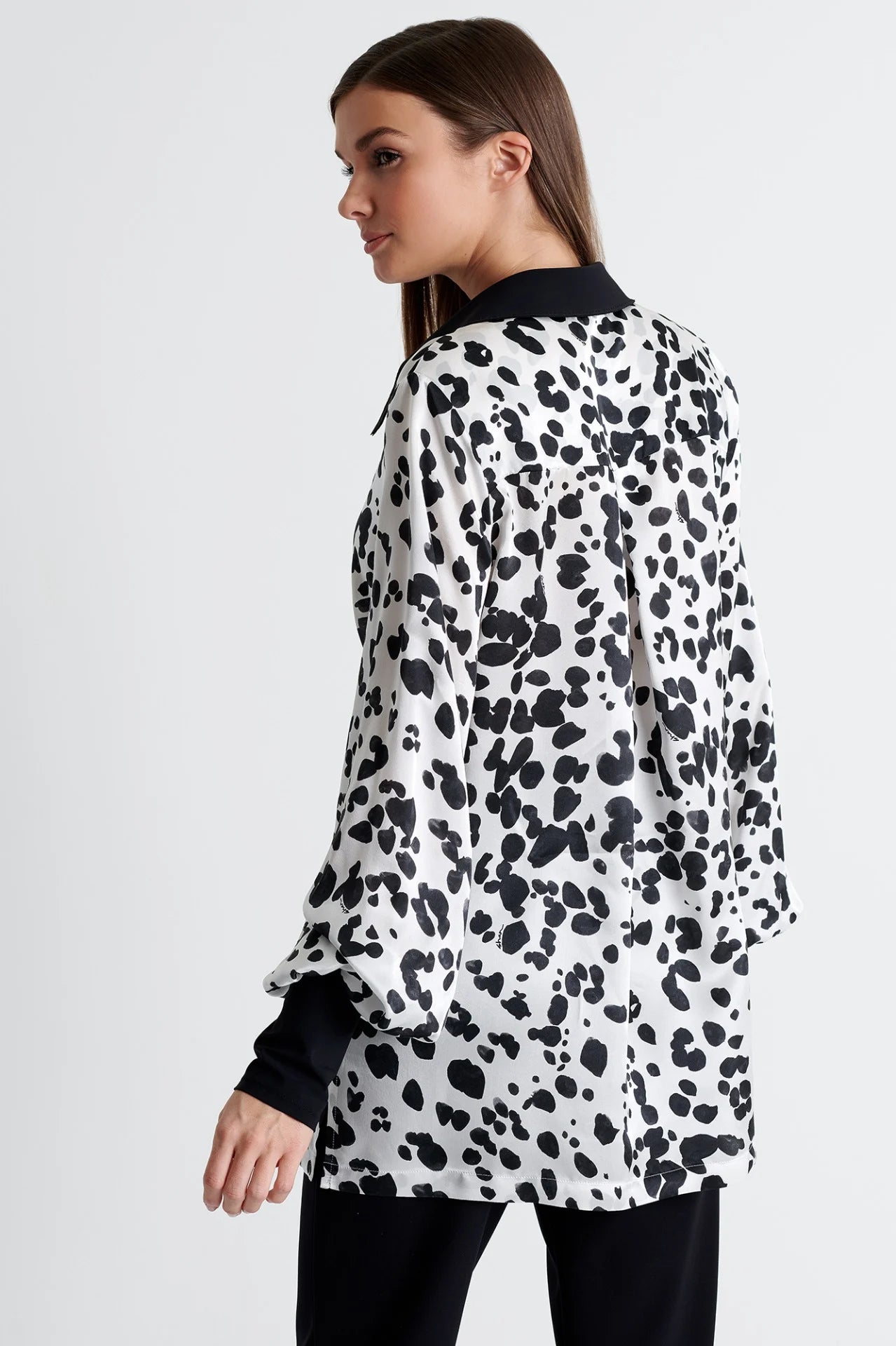 Shan Leopard Silk Blouse