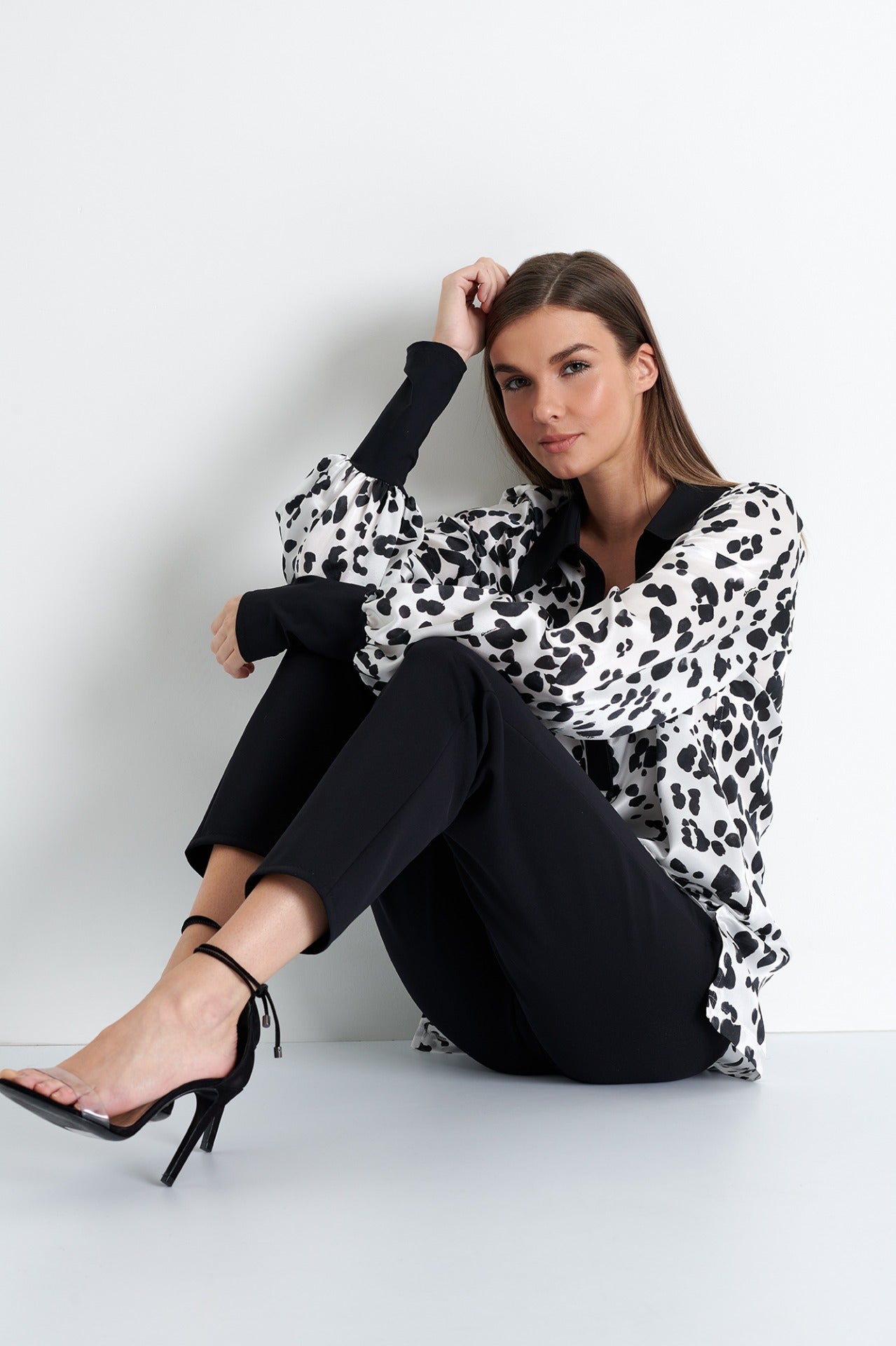 Shan Leopard Silk Blouse
