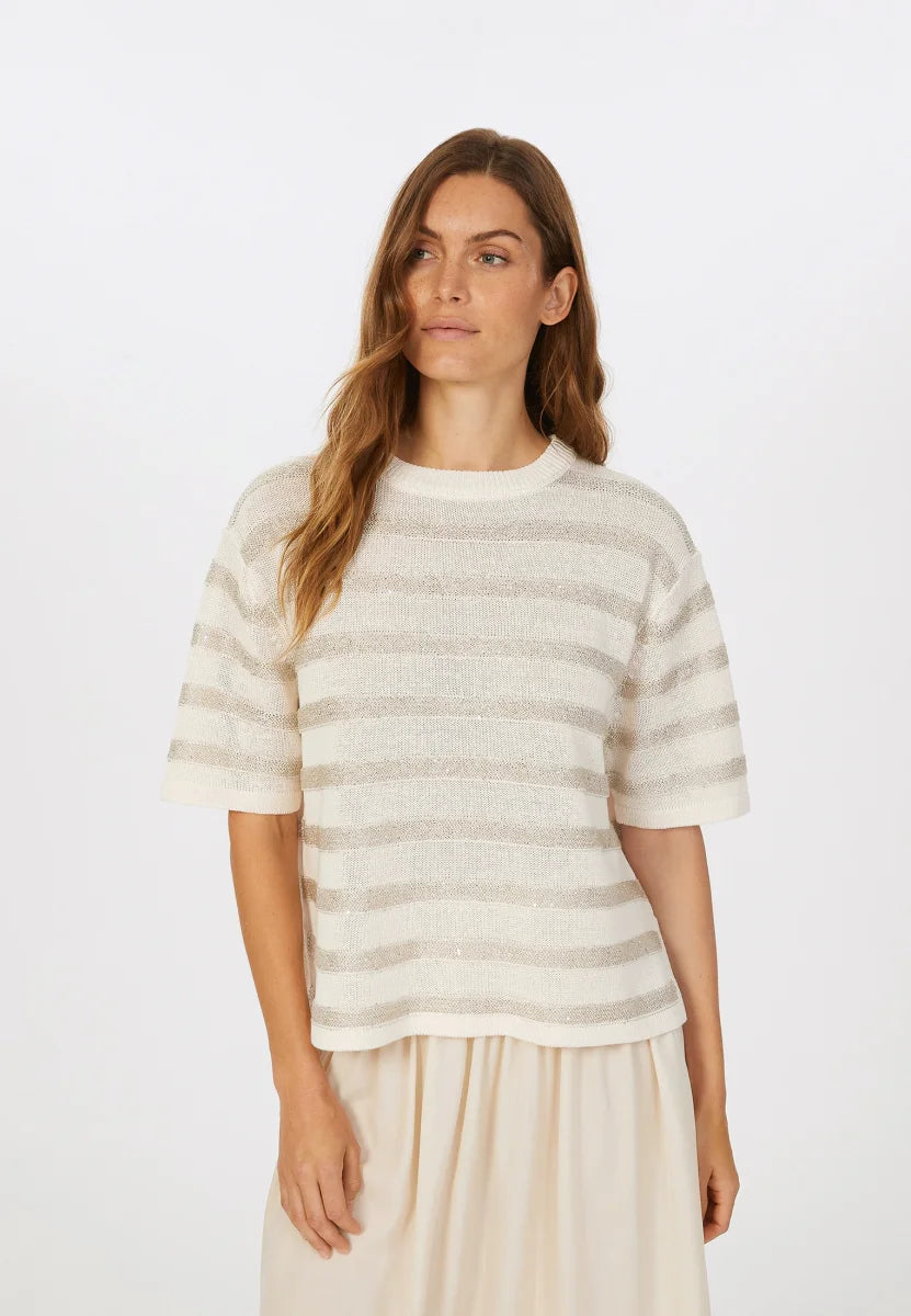 Marc Aurel Sweater with Sequin Ringlets