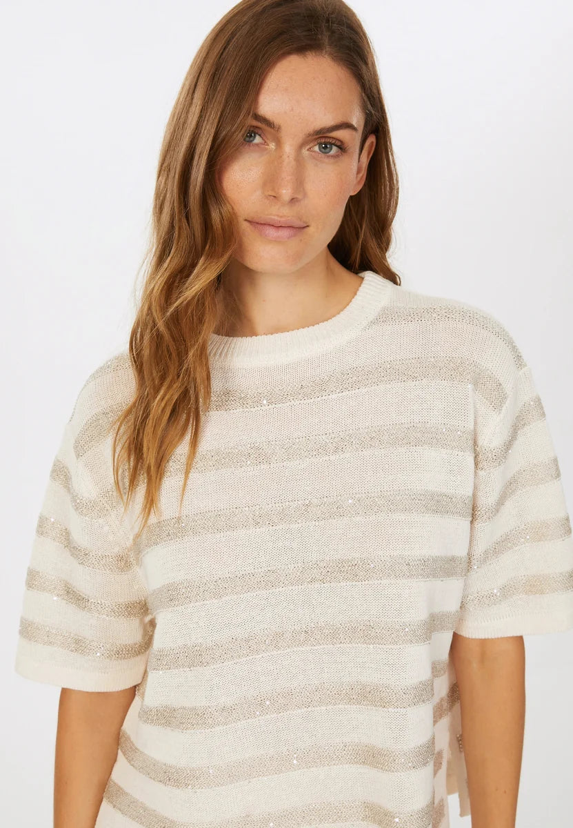 Marc Aurel Sweater with Sequin Ringlets