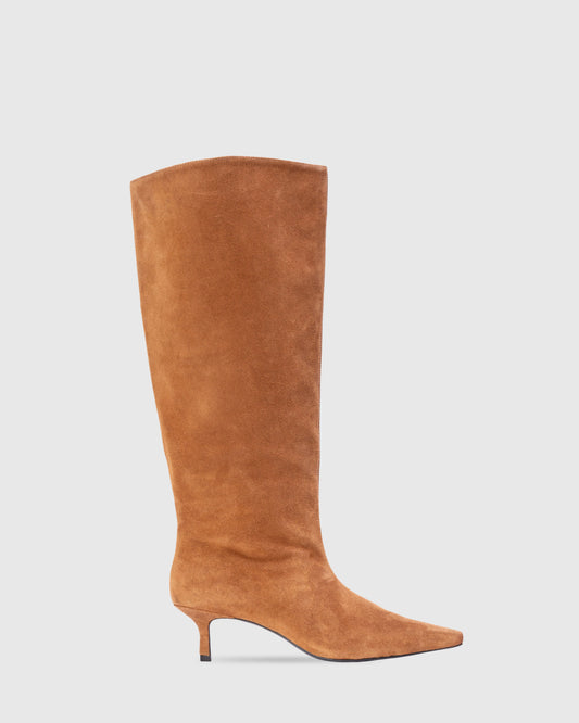 Black Suede Studio Caramel Boot