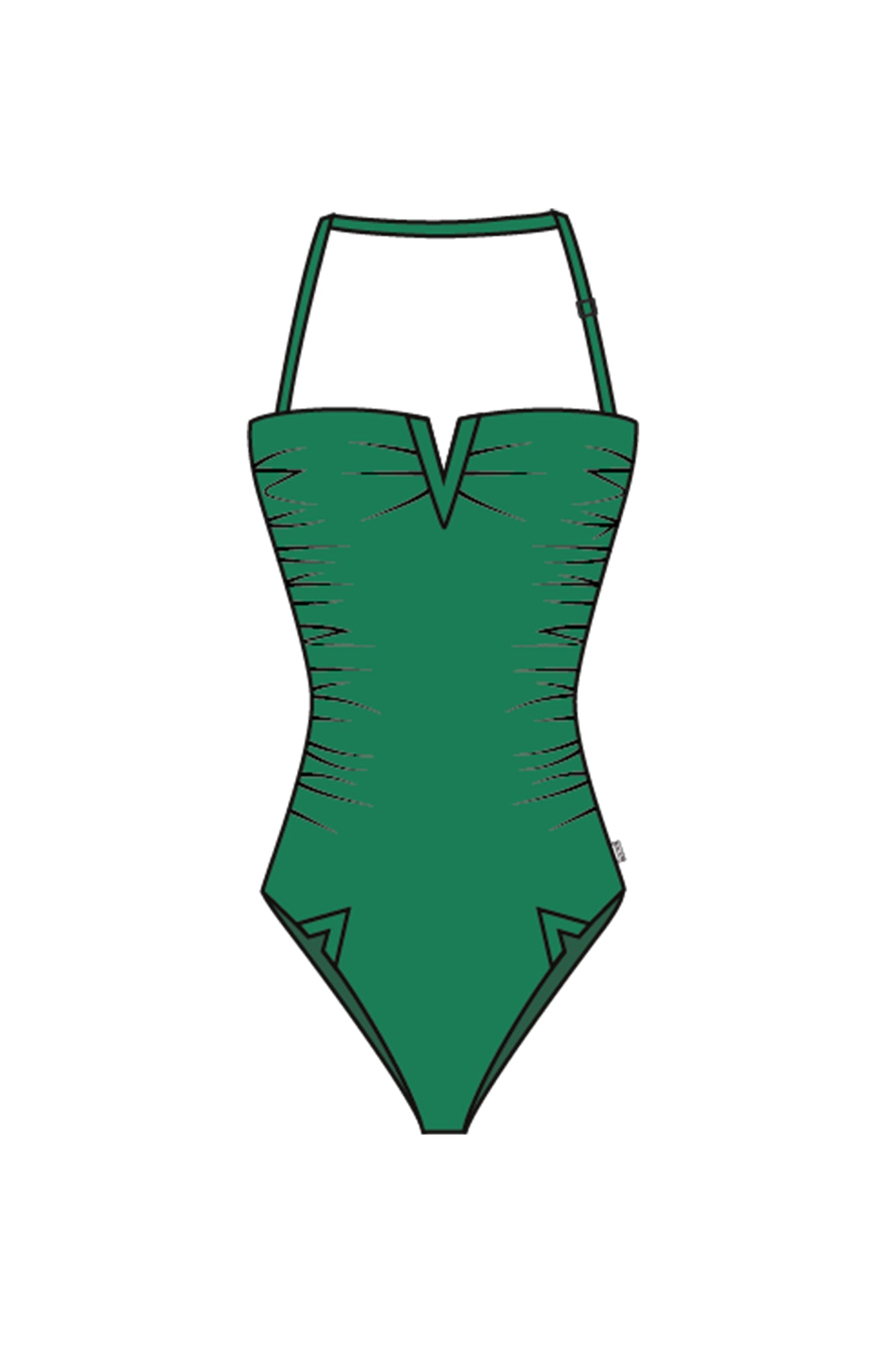 Shan Green Bandeau One Piece