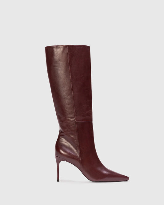 Black Suede Studio Bordeaux High Boot