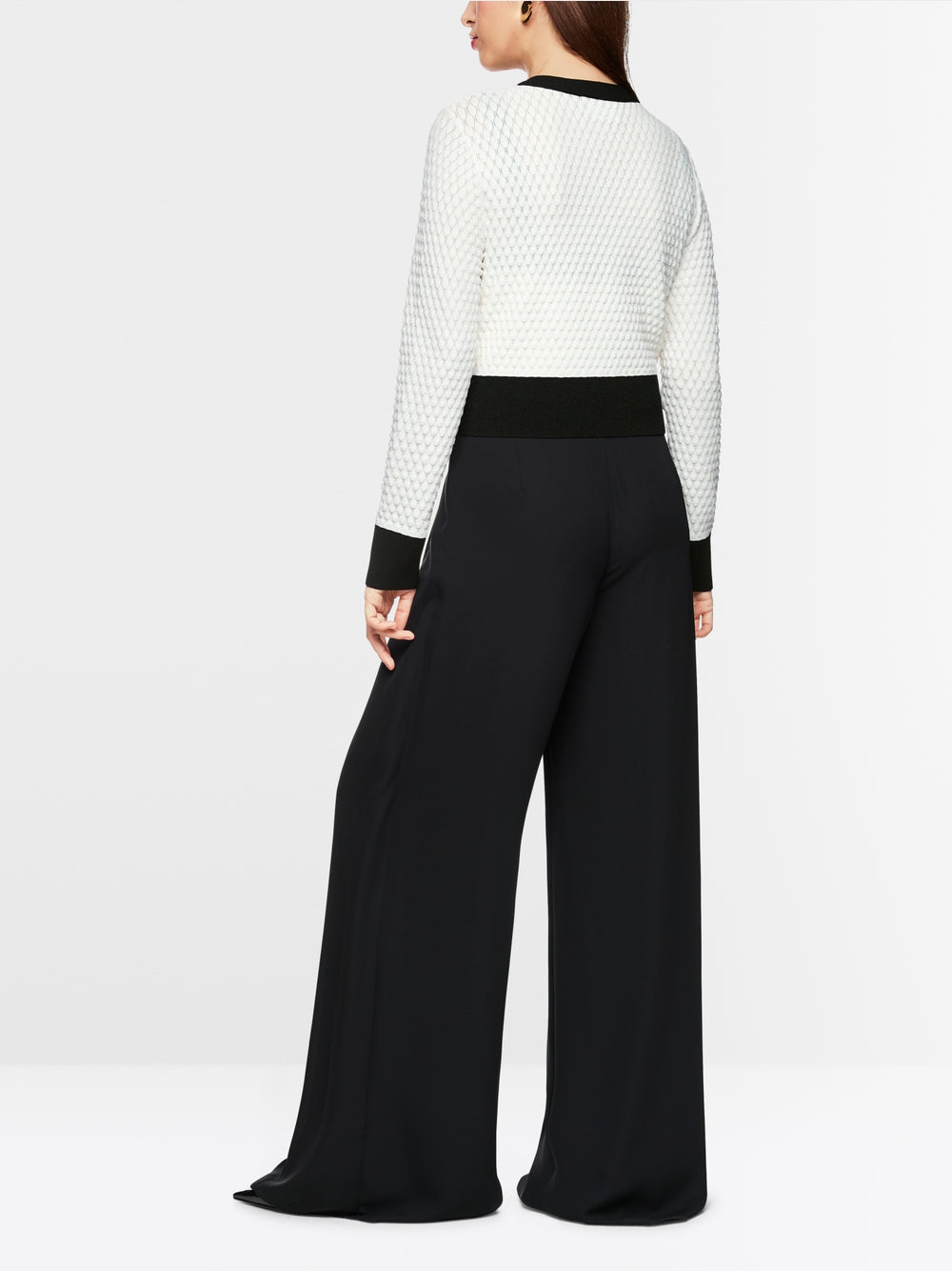 Marc Cain Black/White Fitted Cardigan