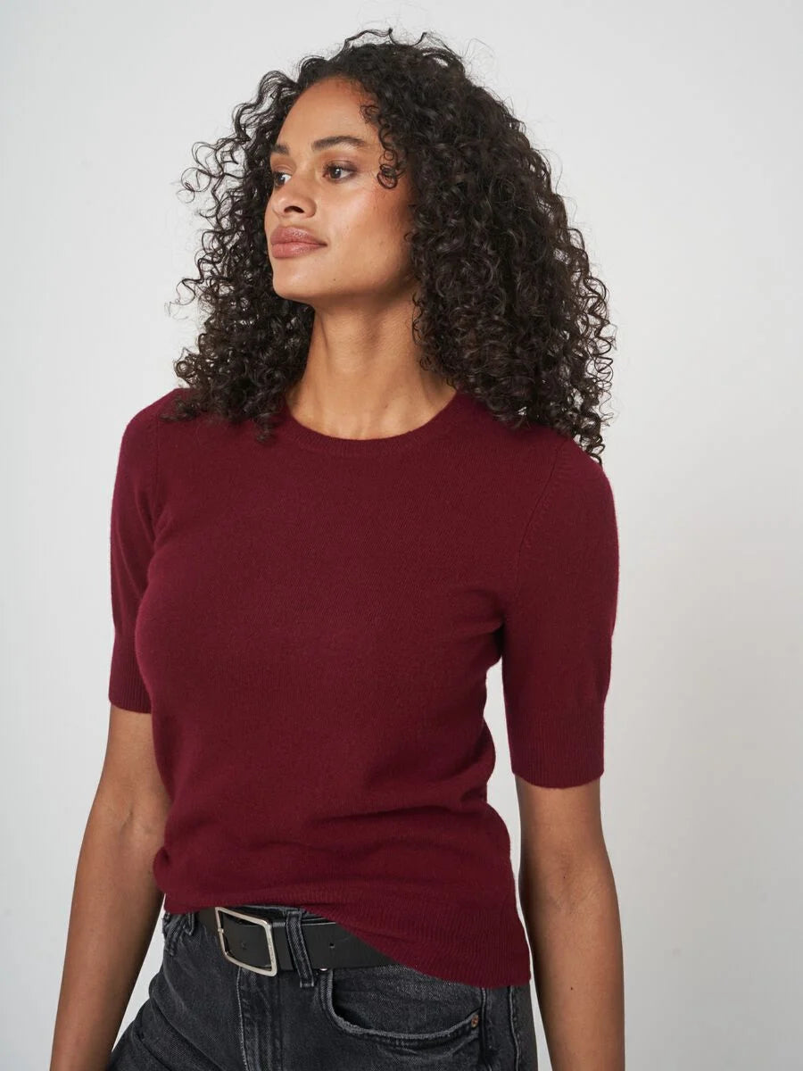 Repeat Short Sleeve Cashmere Sweater