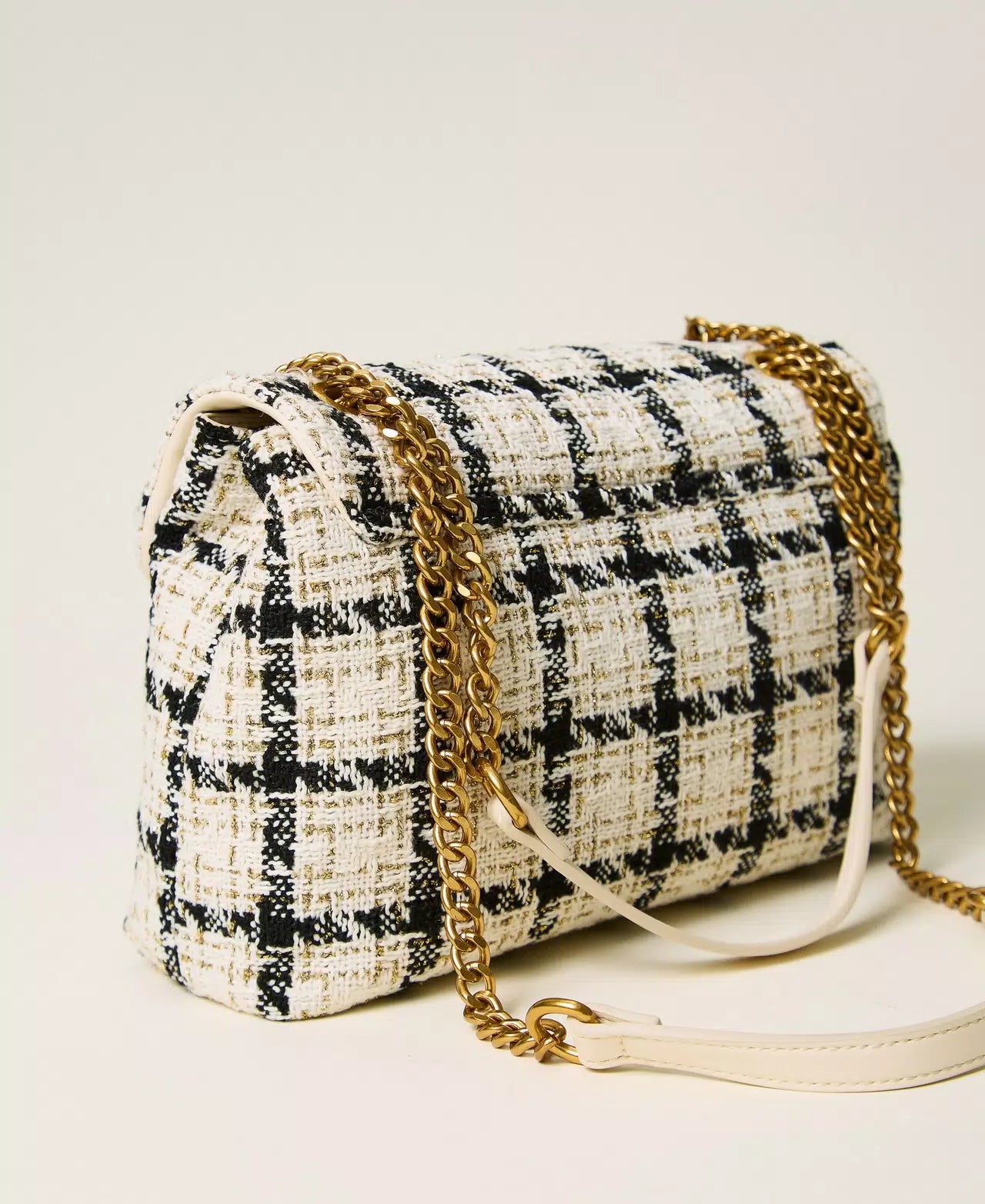 Twinset Chequered Boucle Handbag