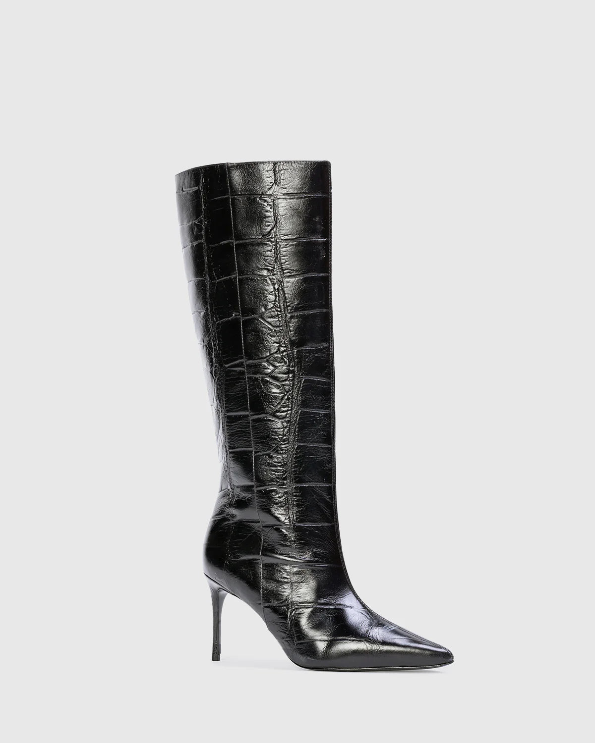 Black Suede Studio Croc Boot