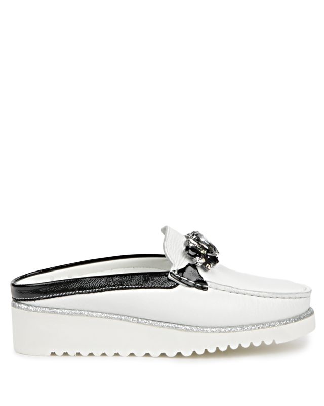 Di Chenzo Adria Bianco Slide On Loafer