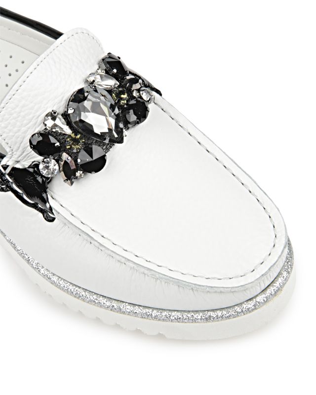 Di Chenzo Adria Bianco Slide On Loafer