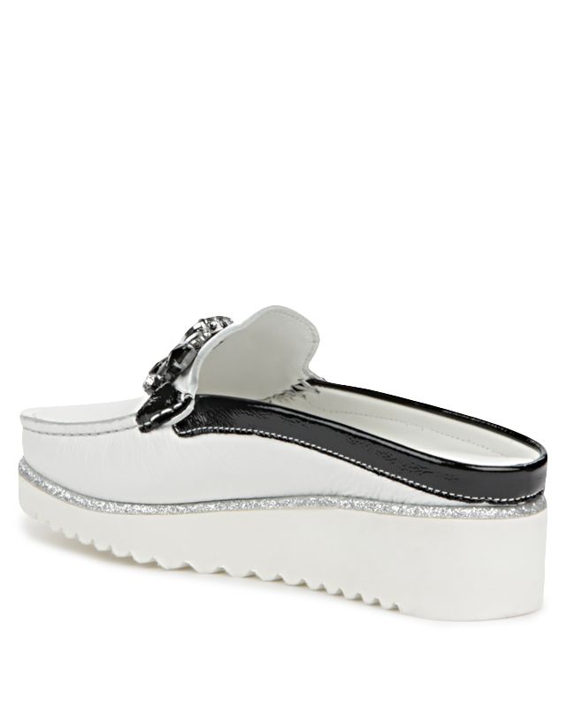 Di Chenzo Adria Bianco Slide On Loafer