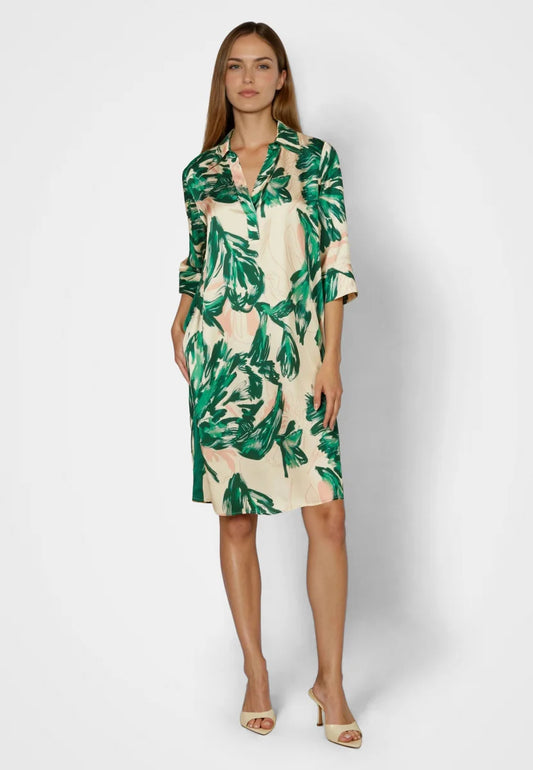 Marc Aurel Leaf Print Dress