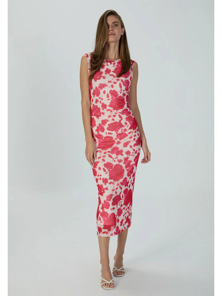 Marc Aurel Floral Mesh Dress