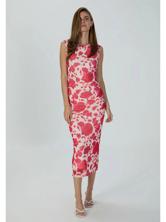 Marc Aurel Floral Mesh Dress