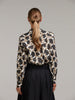Siri Black Pattern Linen Shirt