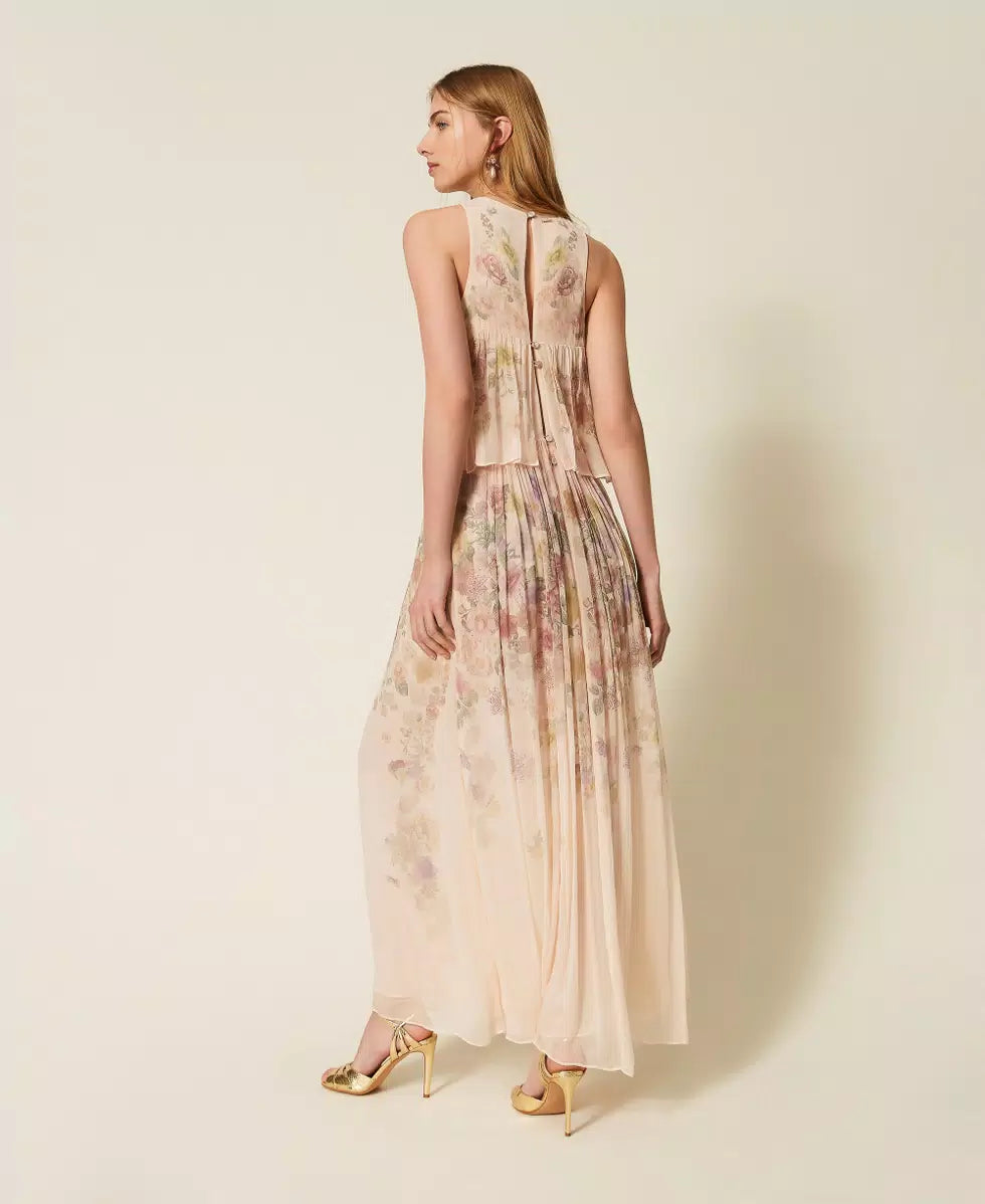 Twinset Crepon Floral Dress