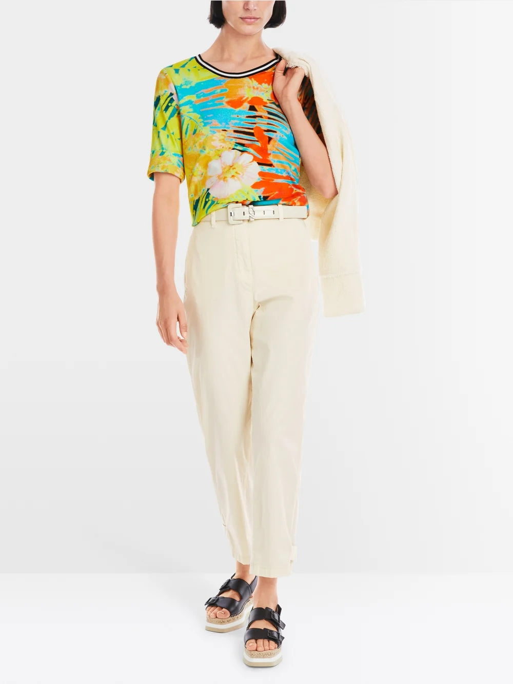 Marc Cain Sports T-shirt. Marc Cain Sports T-Shirt Off White Print YS 48.20 J25 110  main image 3