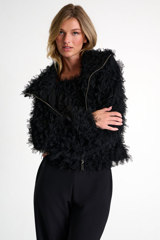 Shan Texture Smocking Jacket
