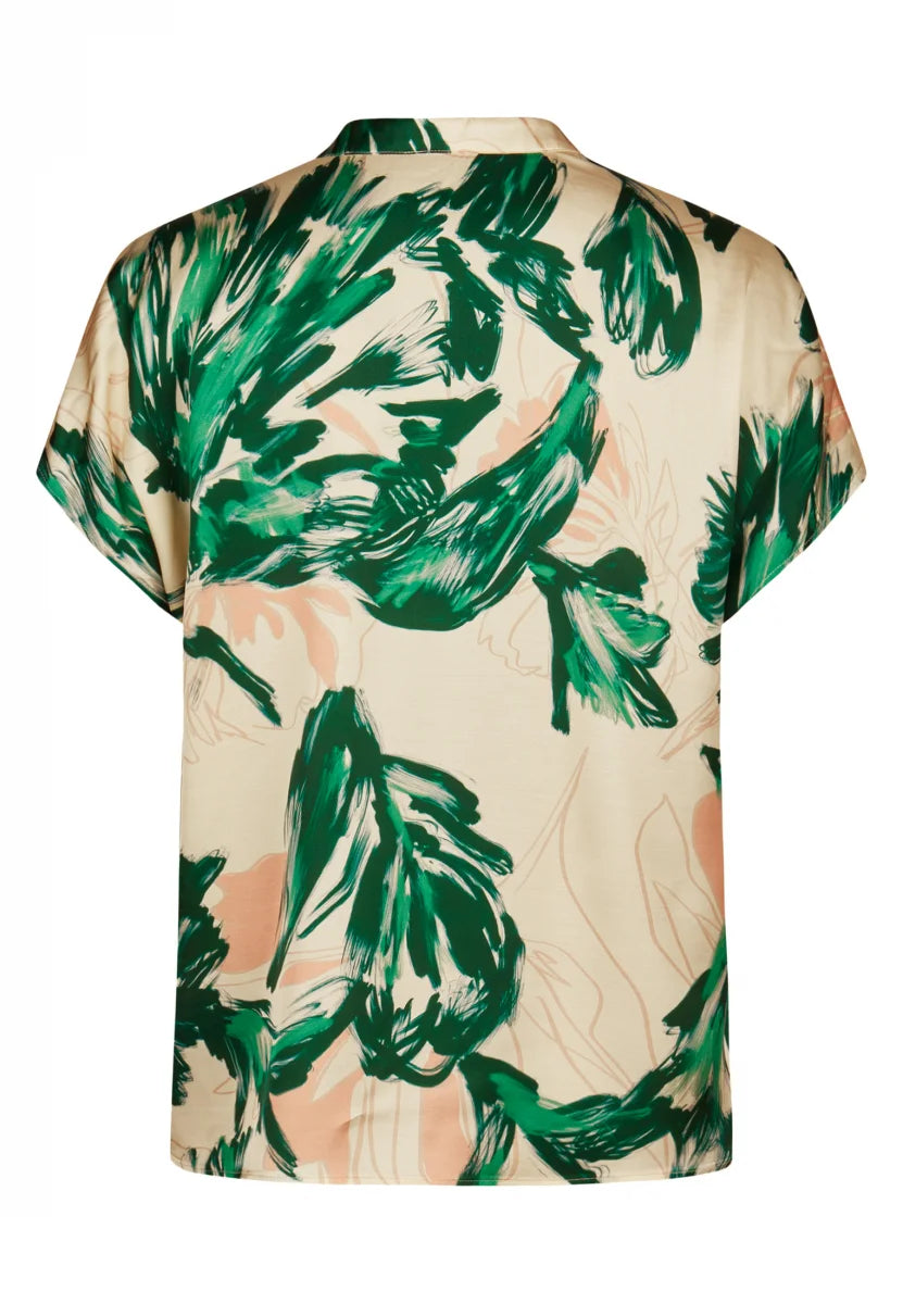 Marc Aurel Short Sleeve Leaf Blouse