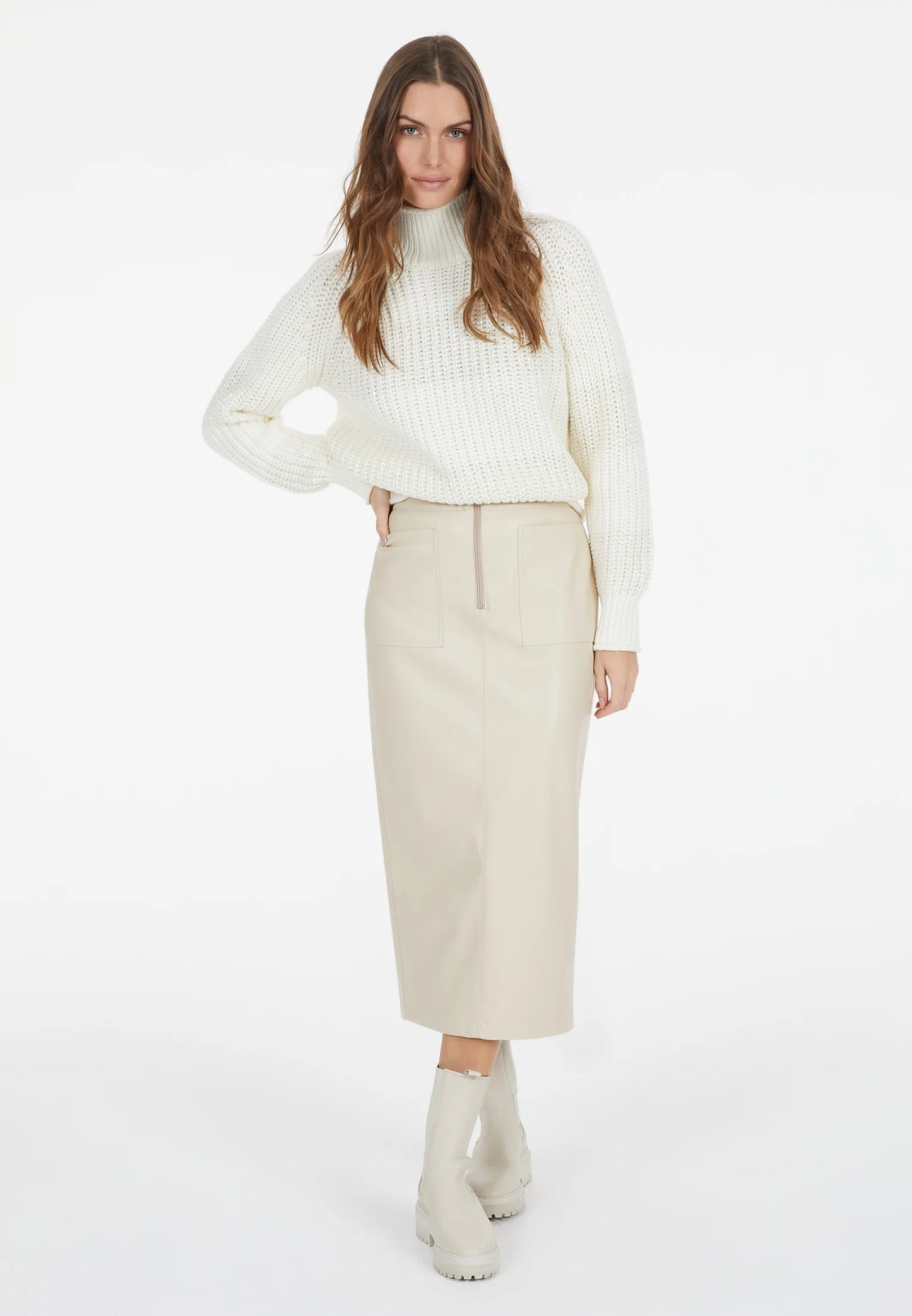 Marc Aurel Leather Look Skirt