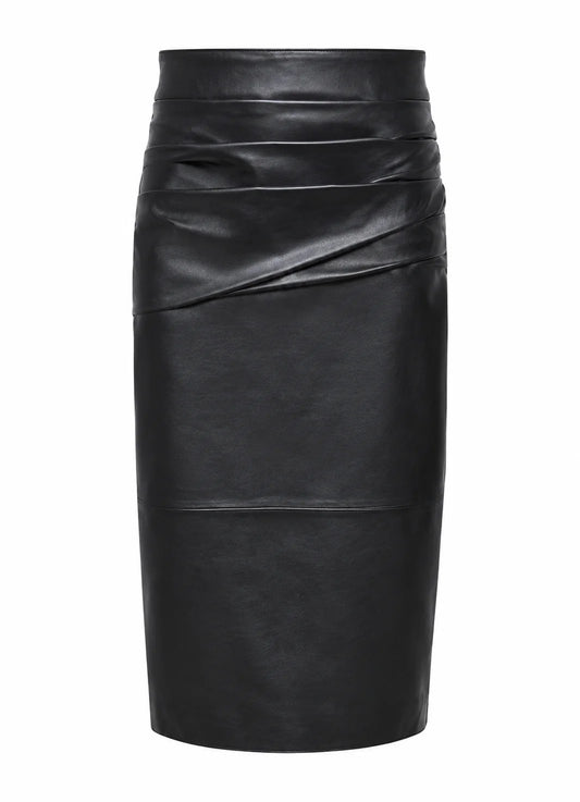 Iris Setlakwe Draped Leather Skirt