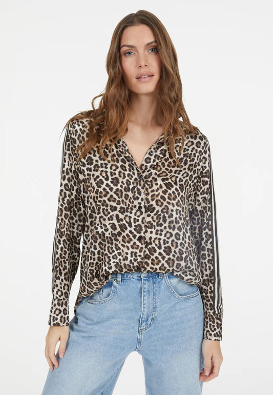 Marc Aure Stripe Leopard Shirt