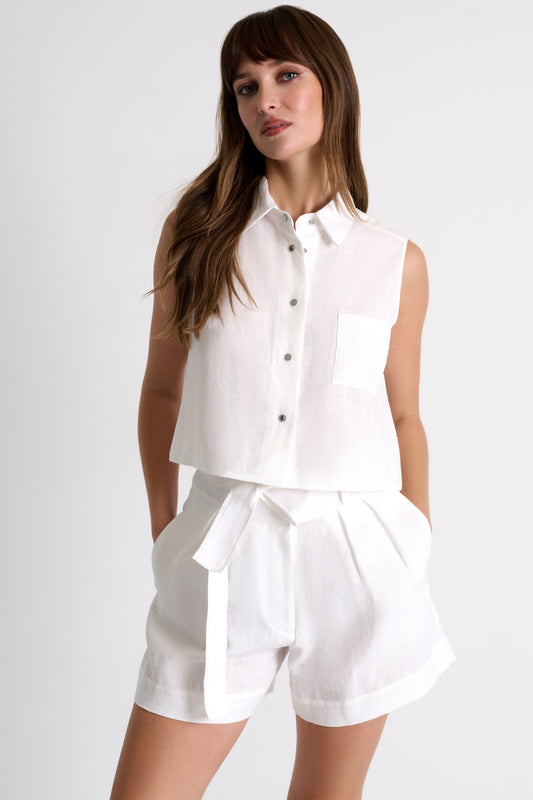 Shan Linen Shorts with Belt