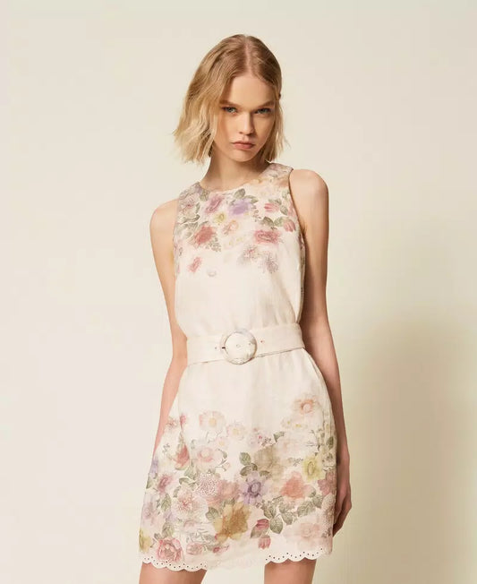 Twinset Floral Linen Dress