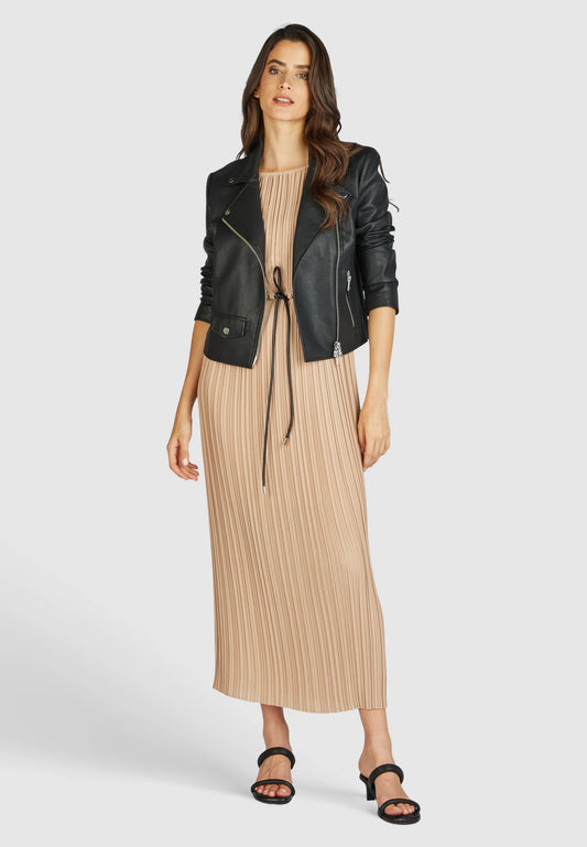 Marc Aurel Pleated Maxi Dress