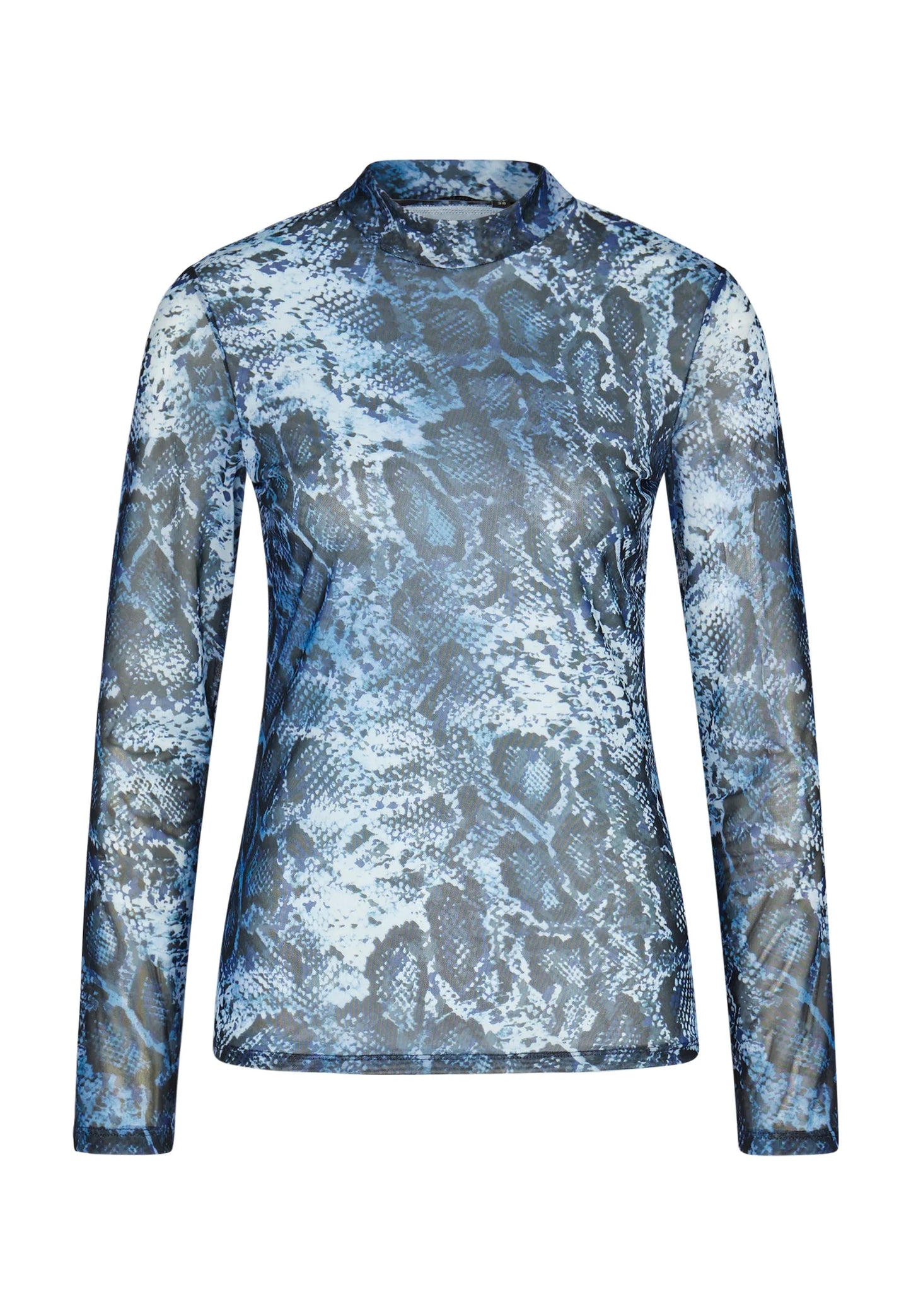 Marc Aurel Mesh Snake Print Top