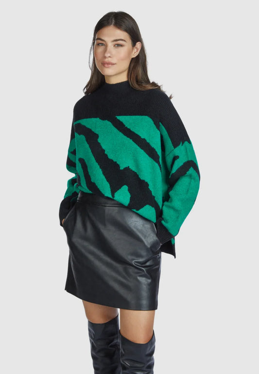 Marc Aurel Modern Zebra Print Sweater