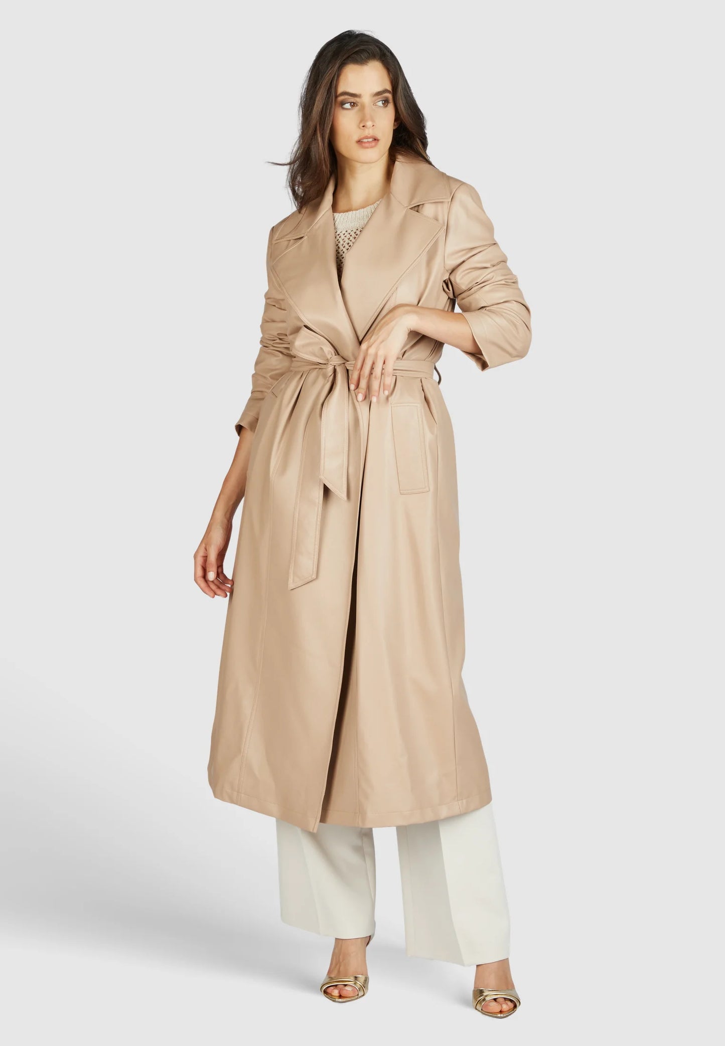 Marc Aurel Vegan Leather Trench