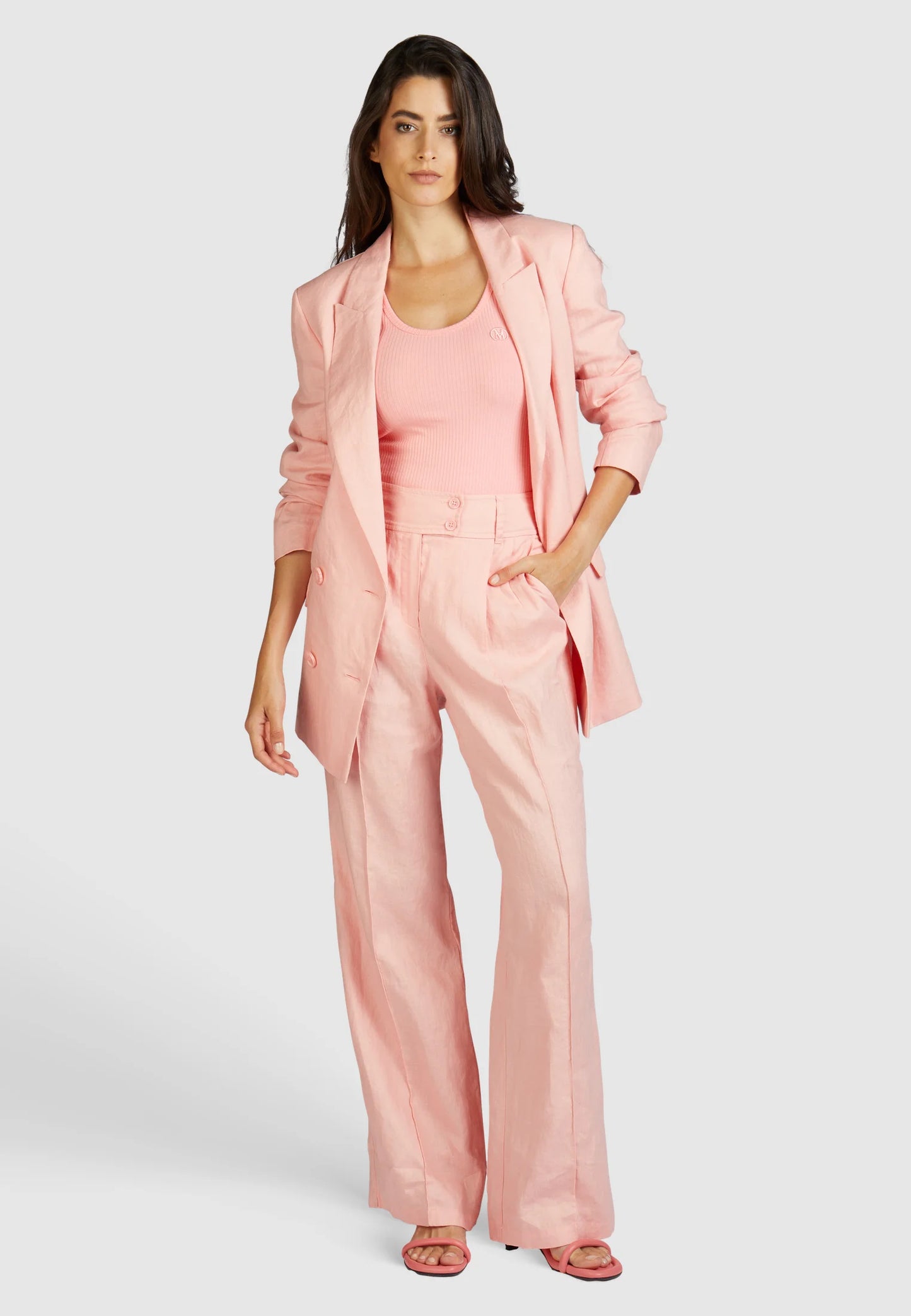 Marc Aurel Pleated Lined Trouser