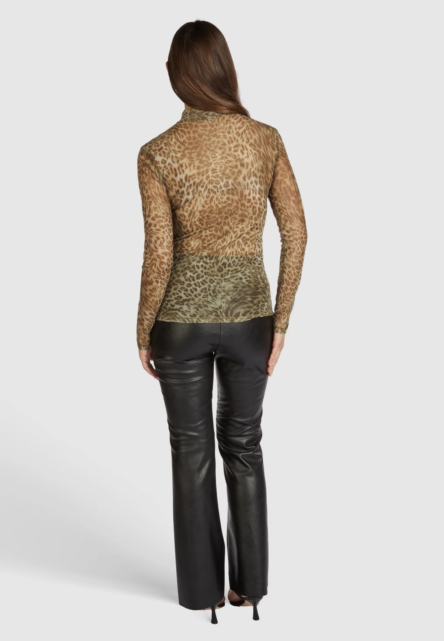 Marc Aurel Tulle Leopard Top