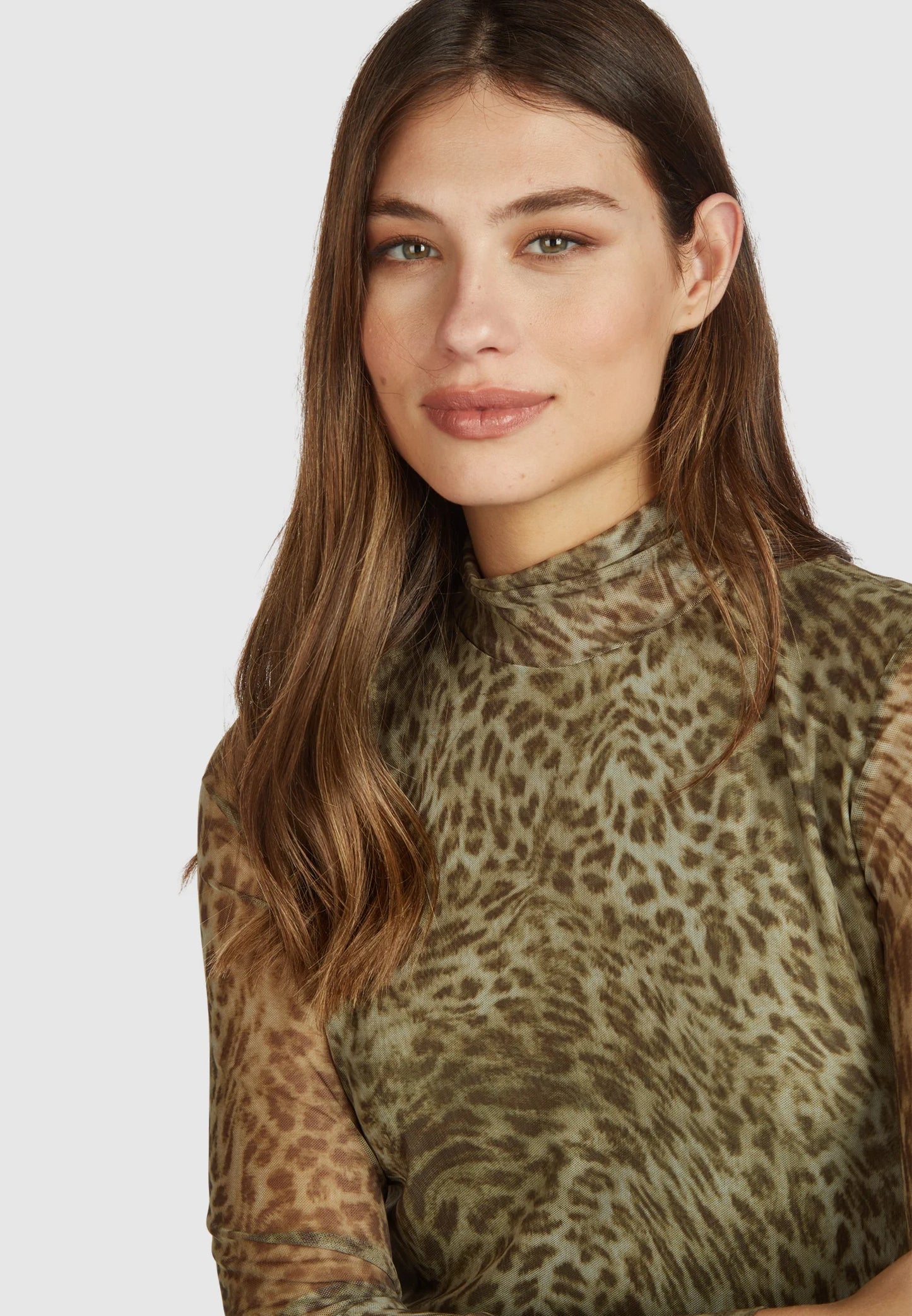Marc Aurel Tulle Leopard Top