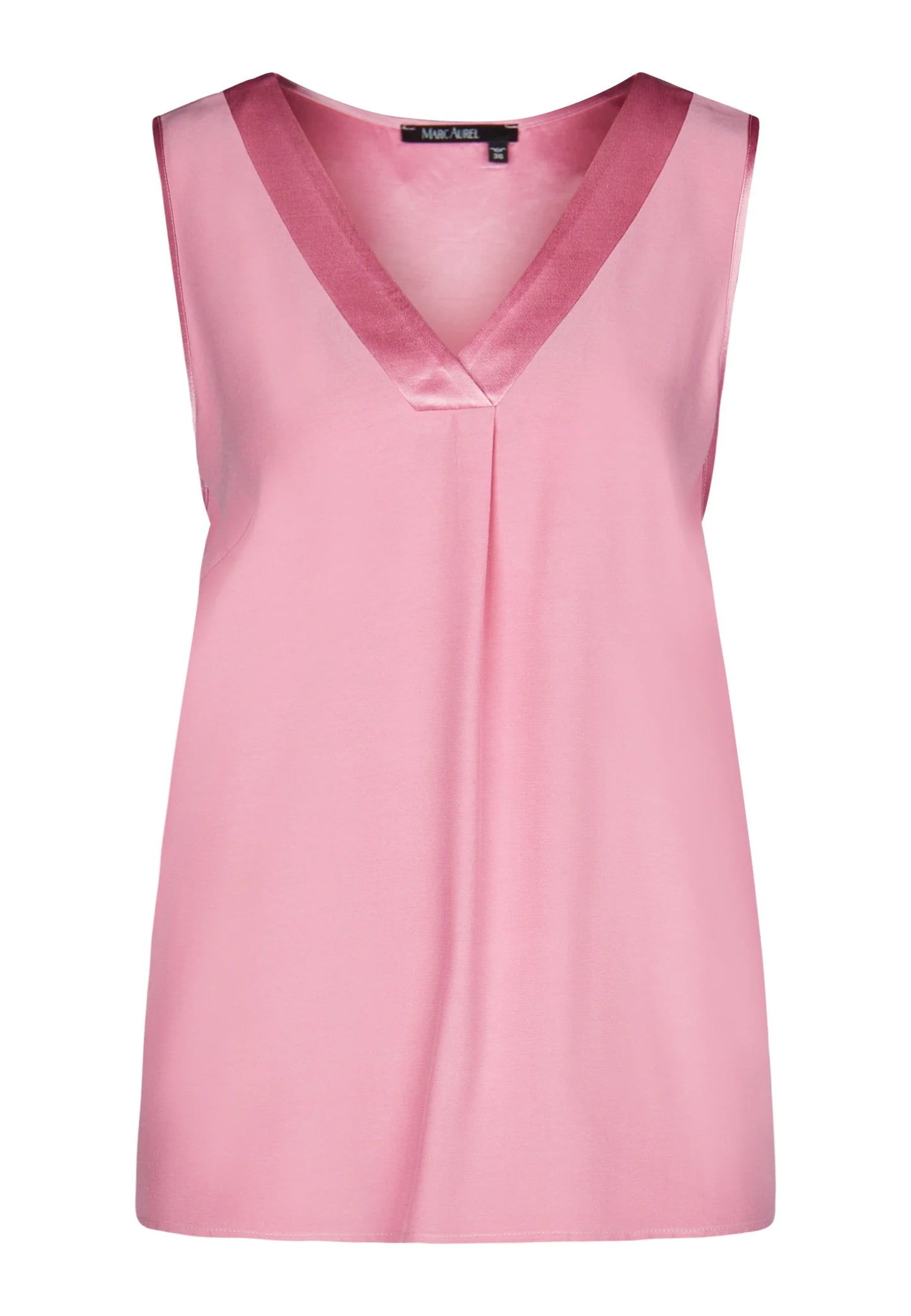 Marc Aurel V-Neck Top with Satin Trims