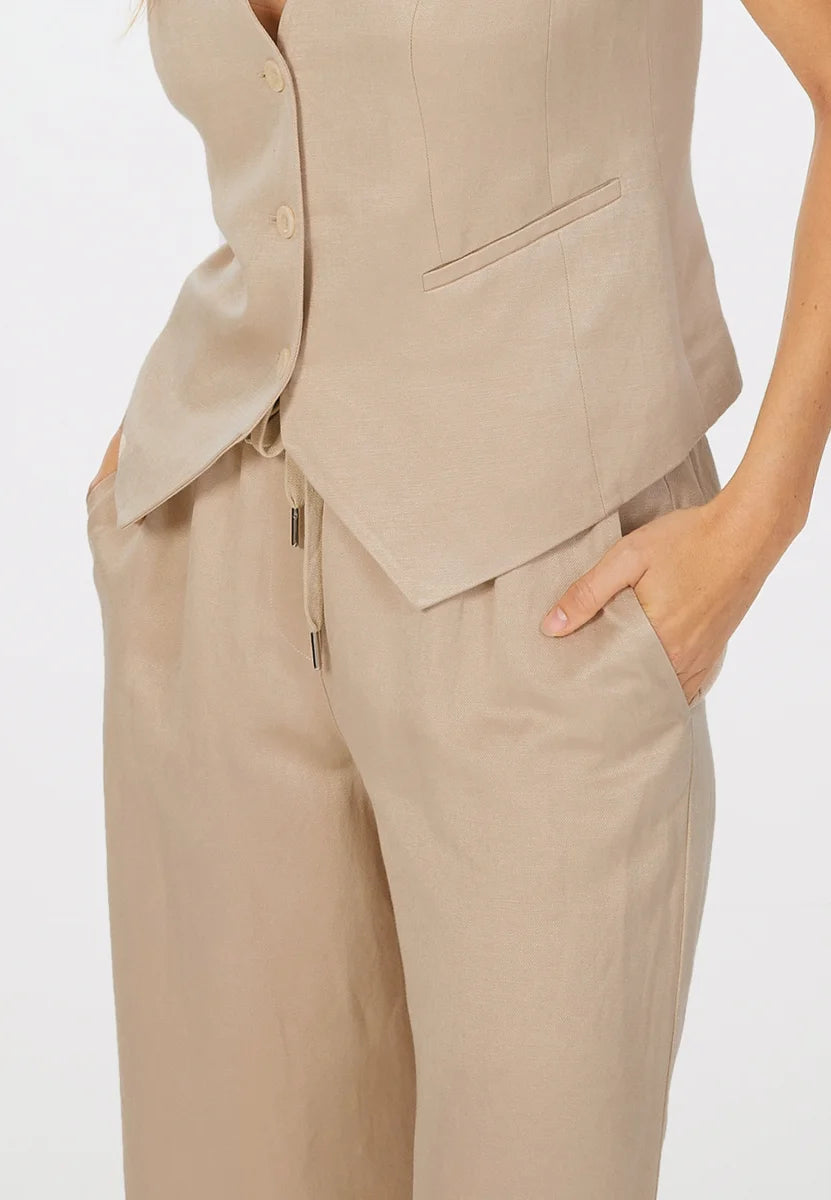 Marc Aurel Pants in Shimmer Linen