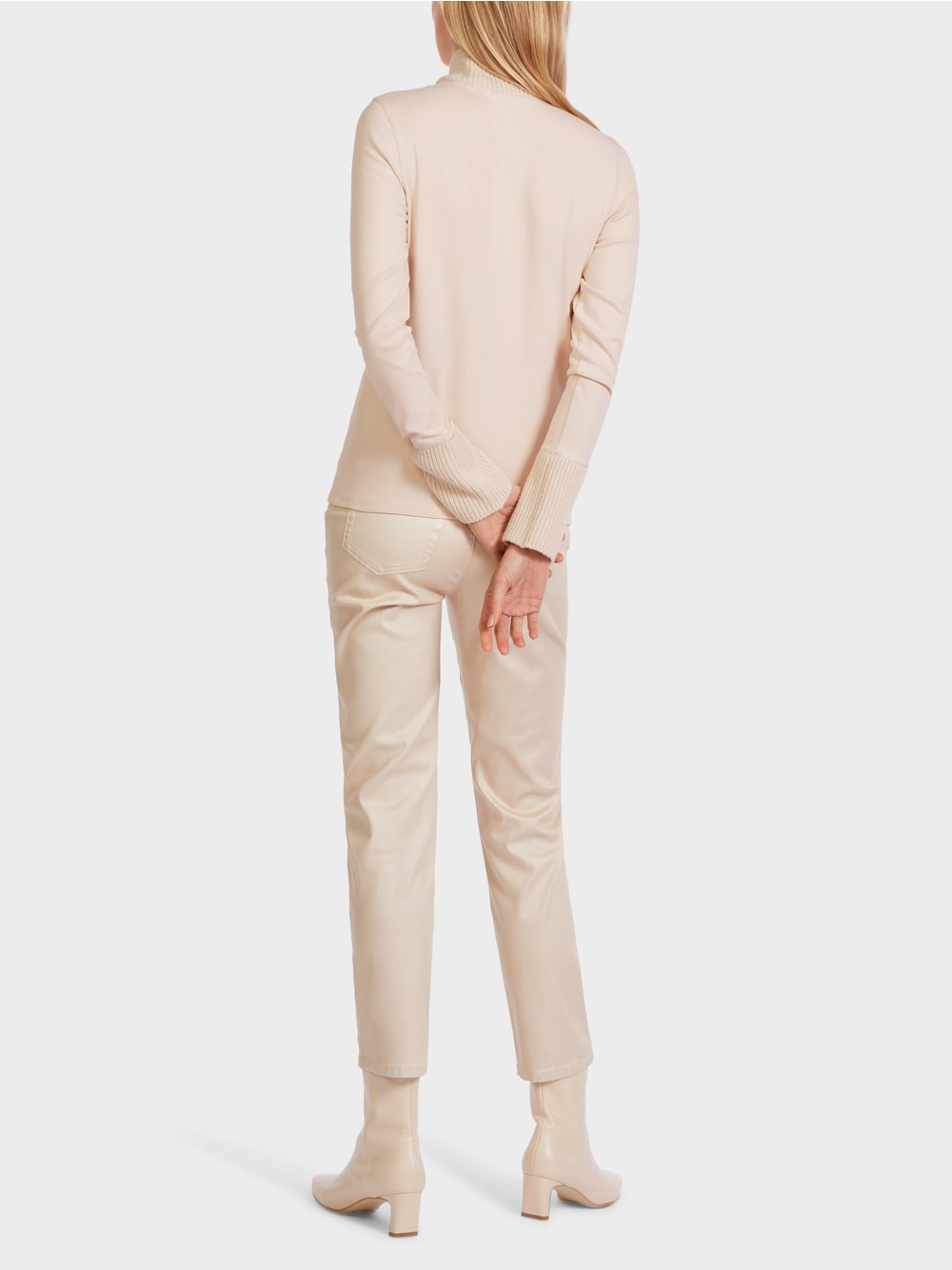 Marc Cain Cotton Turtleneck with Button Detail