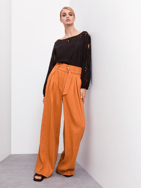 Marc Cain Wide Leg Belted Pant
