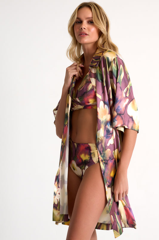 Shan Magnolia Long Silk Shirt