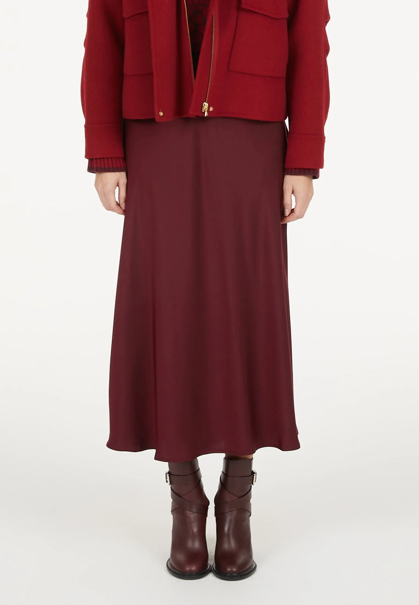 Marc Aurel Satin Maxi Skirt