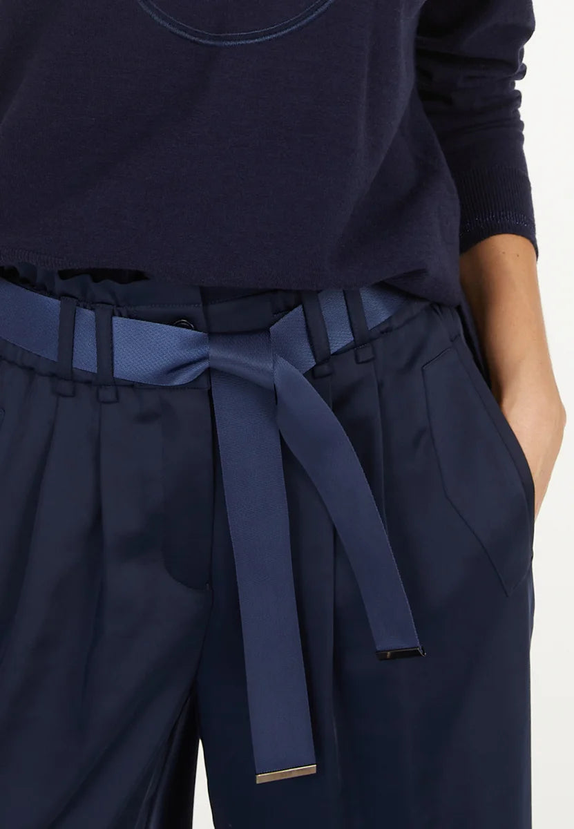 Marc Aurel Pleated Satin Trouser