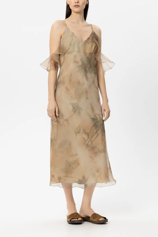 Luisa Cerano Floral Organza Dress