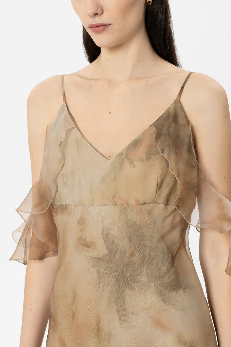 Luisa Cerano Floral Organza Dress