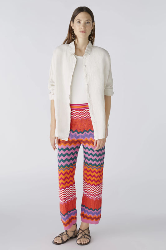 Oui Pattern Knit Crop Pant