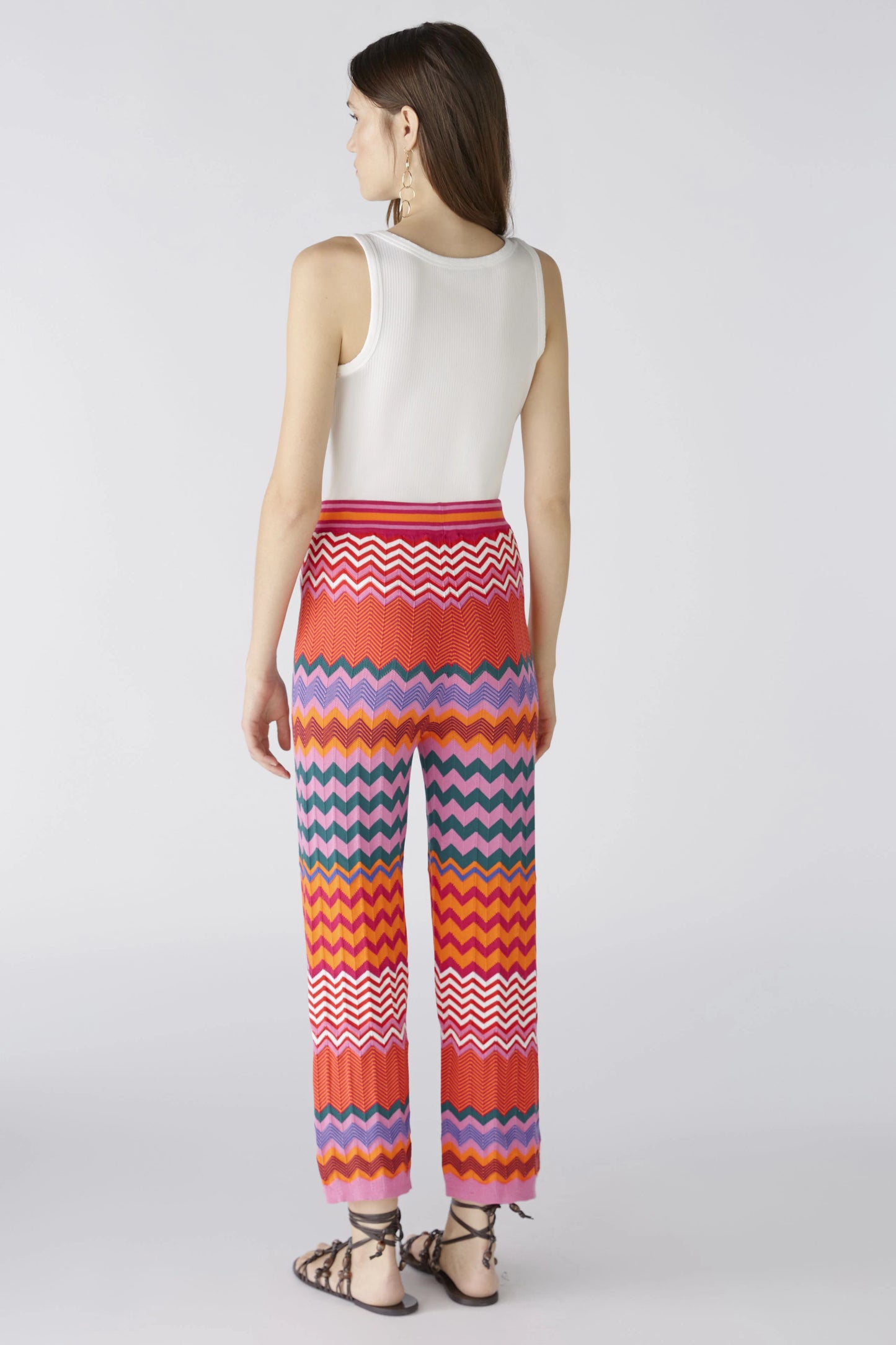 Oui Pattern Knit Crop Pant