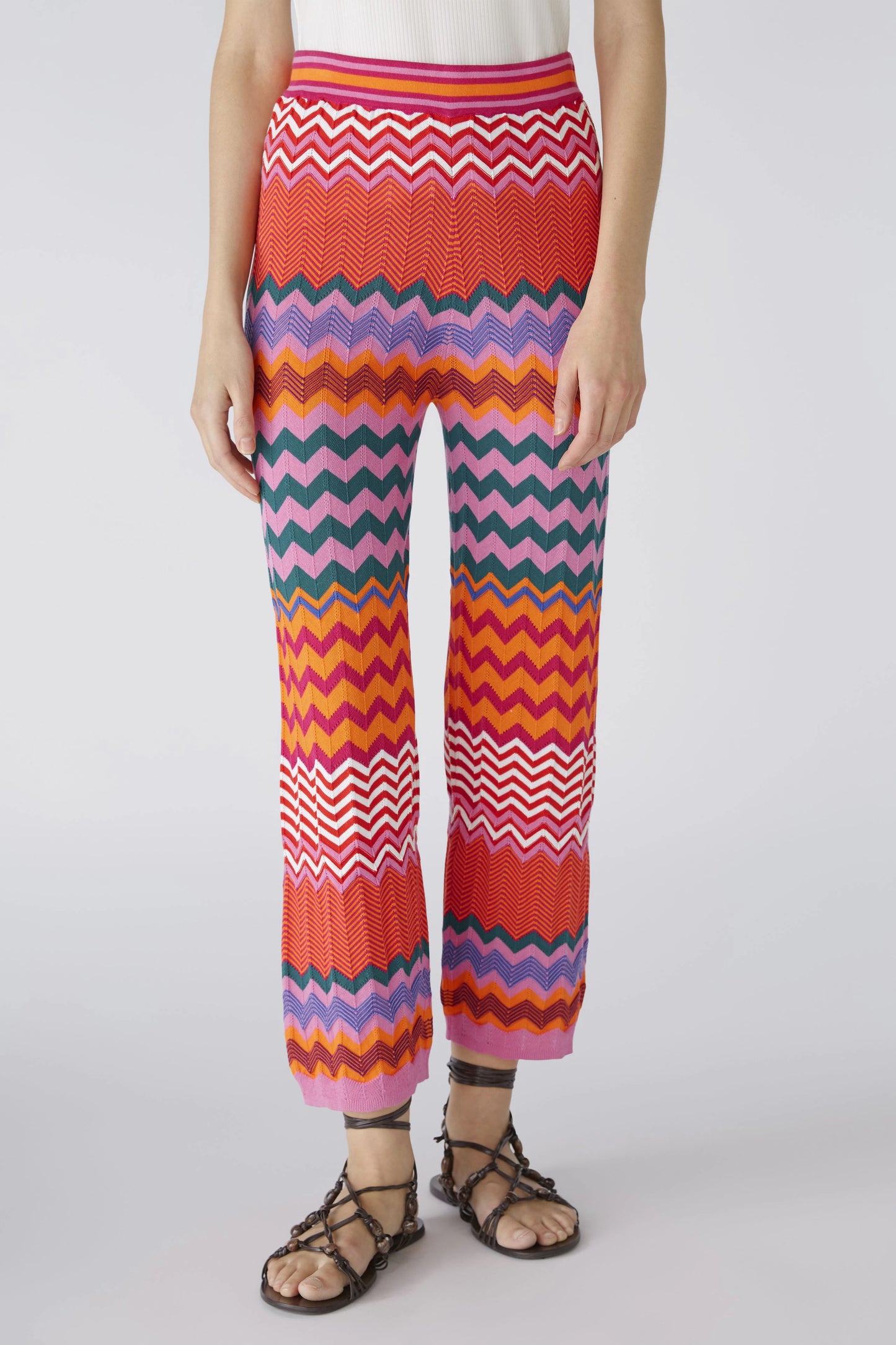Oui Pattern Knit Crop Pant
