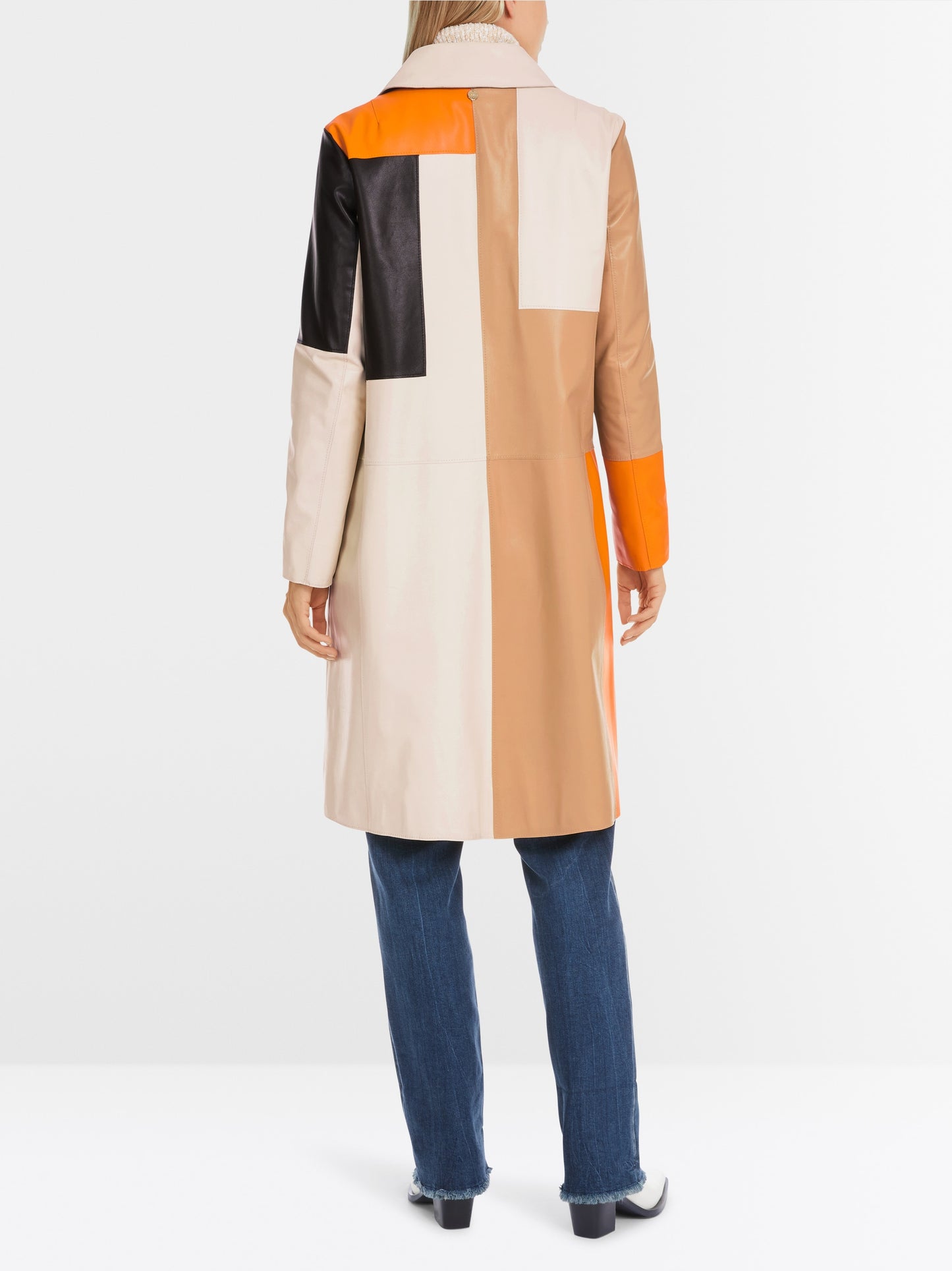 Marc Cain Patch Leather Coat