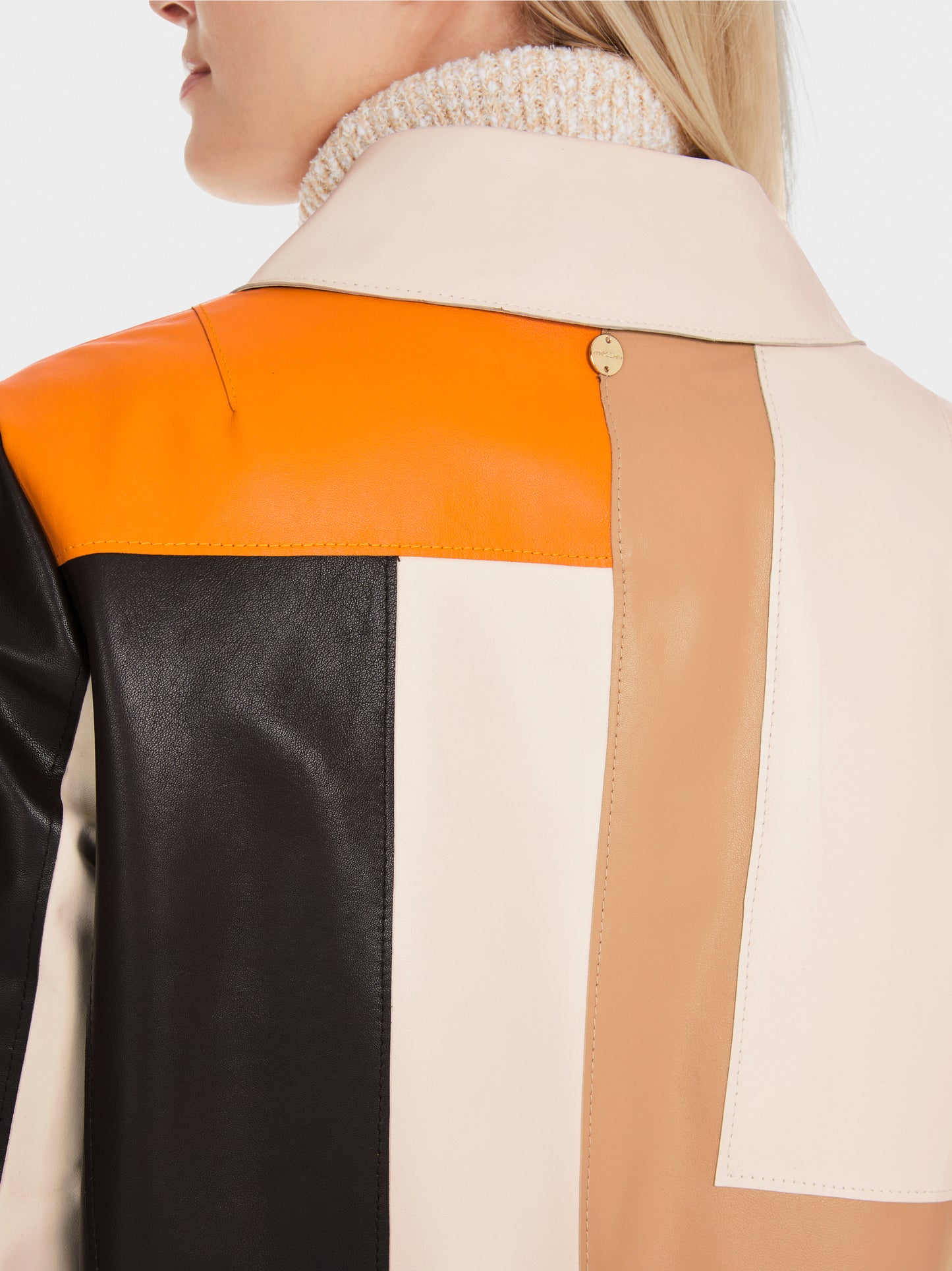 Marc Cain Patch Leather Coat