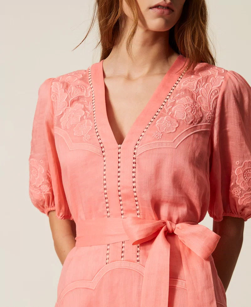Twinset Short Ramie Dress